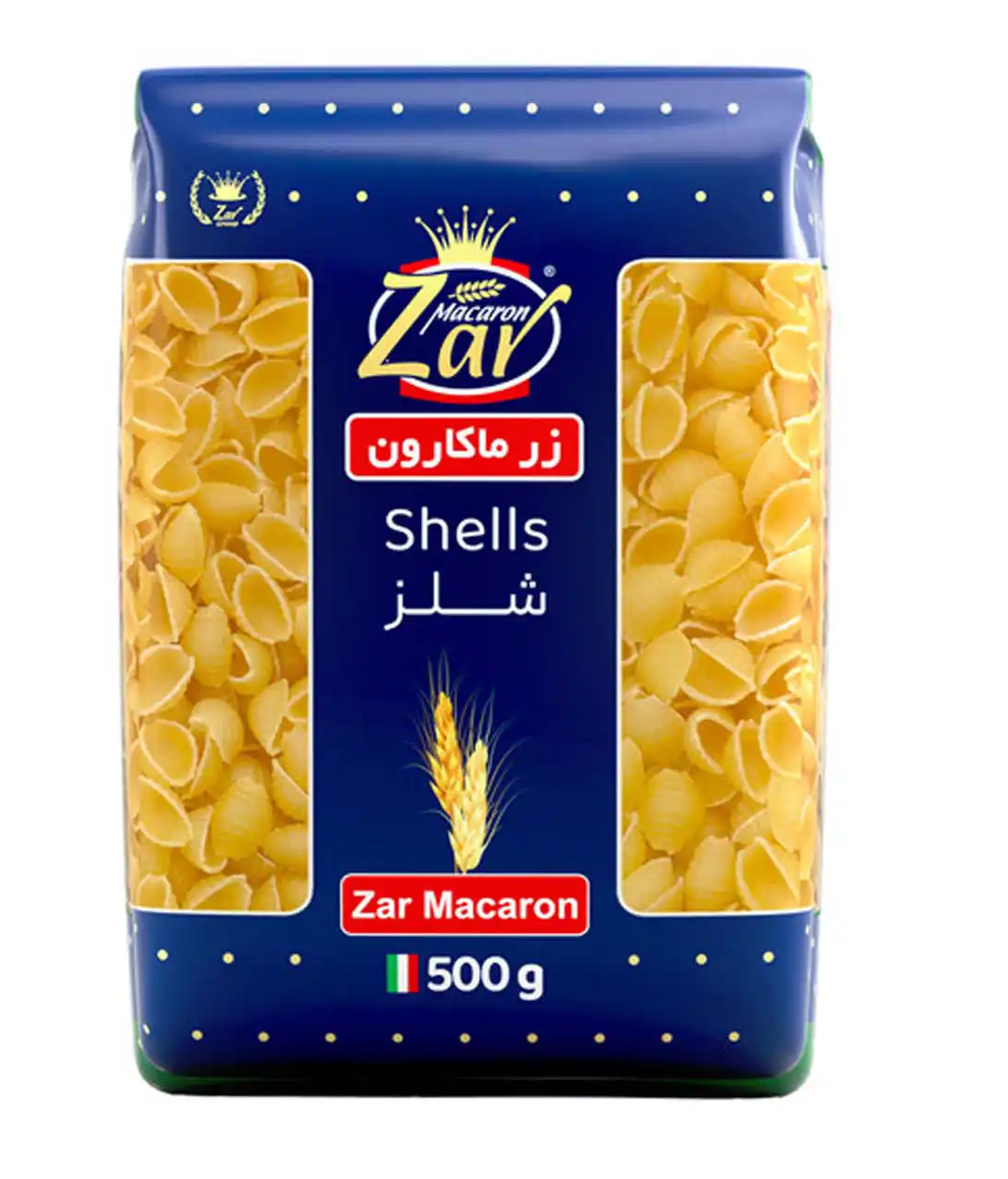 ماکارانی شلز  500 گرمی زرماکارون